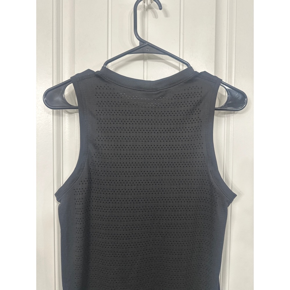 Lululemon Breeze By Muscle Tank Top Black Mesh Athletic Training Shirt Small Med - Picture 5 of 7